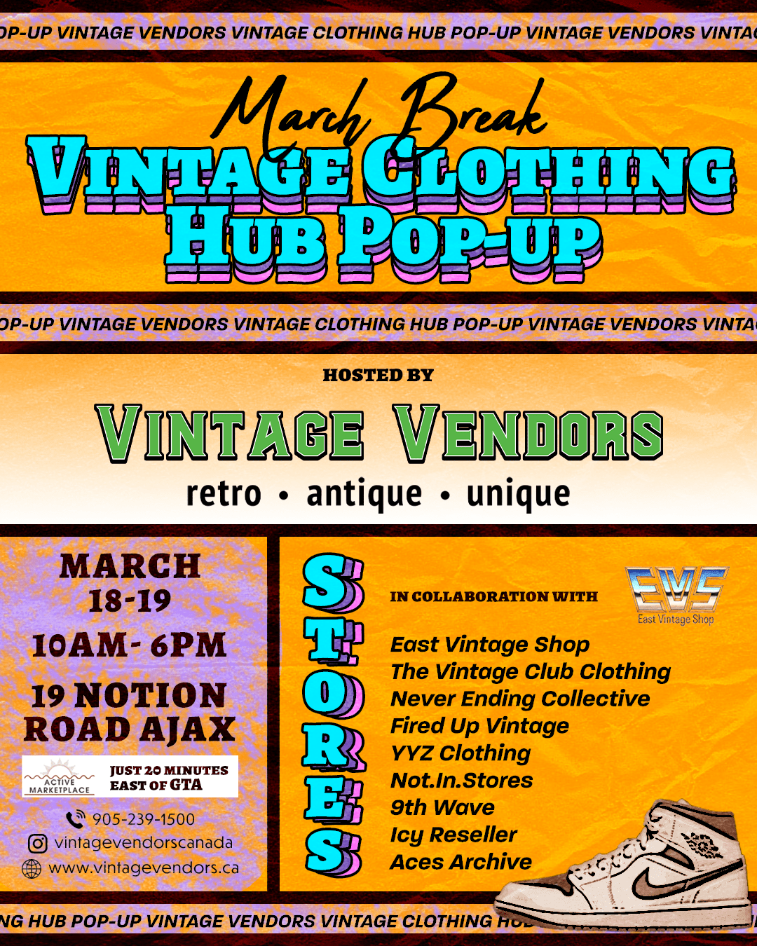 Vintage Vendors March Break Vintage Clothing Hub Pop-up